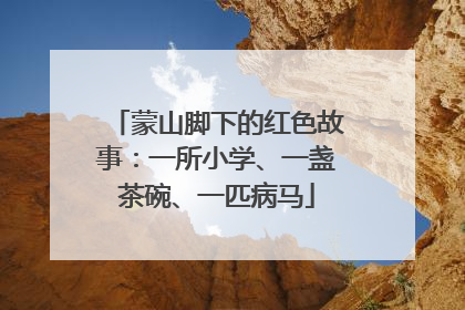 蒙山脚下的红色故事：一所小学、一盏茶碗、一匹病马