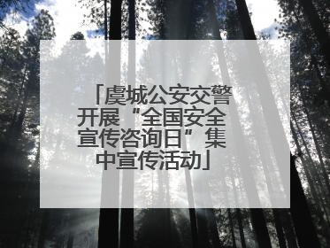 虞城公安交警开展“全国安全宣传咨询日”集中宣传活动