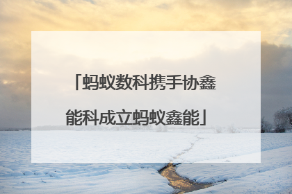 蚂蚁数科携手协鑫能科成立蚂蚁鑫能