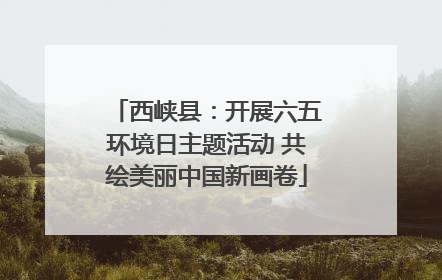 西峡县：开展六五环境日主题活动 共绘美丽中国新画卷