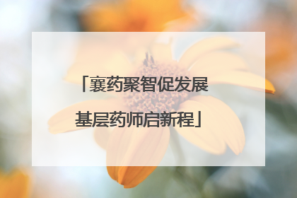 襄药聚智促发展 基层药师启新程