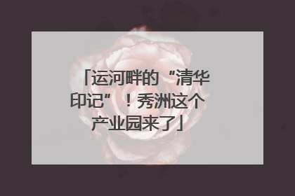 运河畔的“清华印记”！秀洲这个产业园来了