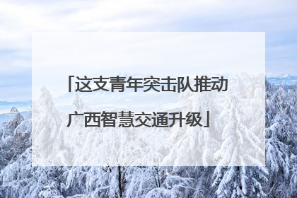 这支青年突击队推动广西智慧交通升级