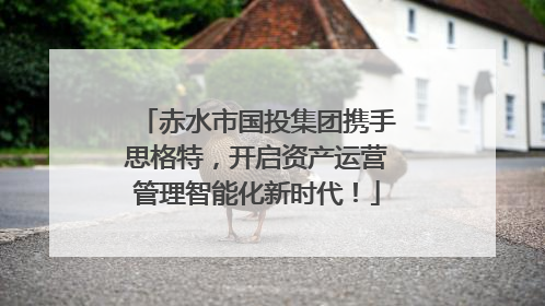 赤水市国投集团携手思格特，开启资产运营管理智能化新时代！