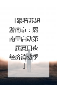 跟着苏超游南京：熙南里启动第二届夏日夜经济消费季