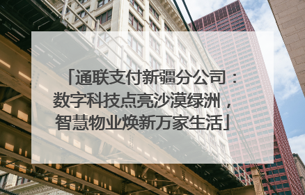 通联支付新疆分公司：数字科技点亮沙漠绿洲，智慧物业焕新万家生活