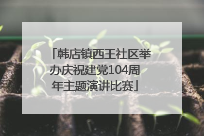 韩店镇西王社区举办庆祝建党104周年主题演讲比赛
