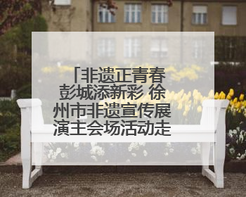 非遗正青春 彭城添新彩 徐州市非遗宣传展演主会场活动走进校园