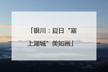 银川：夏日“塞上湖城”美如画