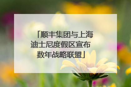 顺丰集团与上海迪士尼度假区宣布数年战略联盟