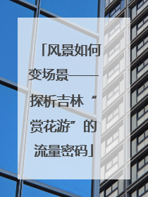 风景如何变场景——探析吉林“赏花游”的流量密码