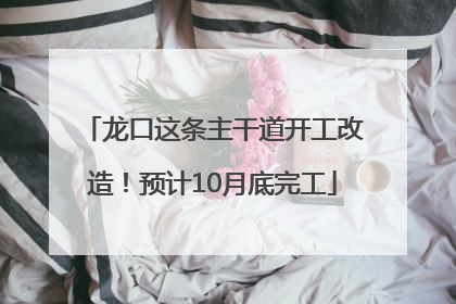 龙口这条主干道开工改造！预计10月底完工