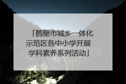 鹤壁市城乡一体化示范区各中小学开展学科素养系列活动