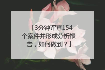3分钟评查154个案件并形成分析报告，如何做到？