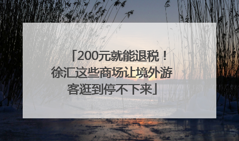 200元就能退税！徐汇这些商场让境外游客逛到停不下来