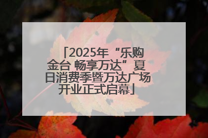 2025年“乐购金台 畅享万达”夏日消费季暨万达广场开业正式启幕