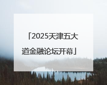 2025天津五大道金融论坛开幕